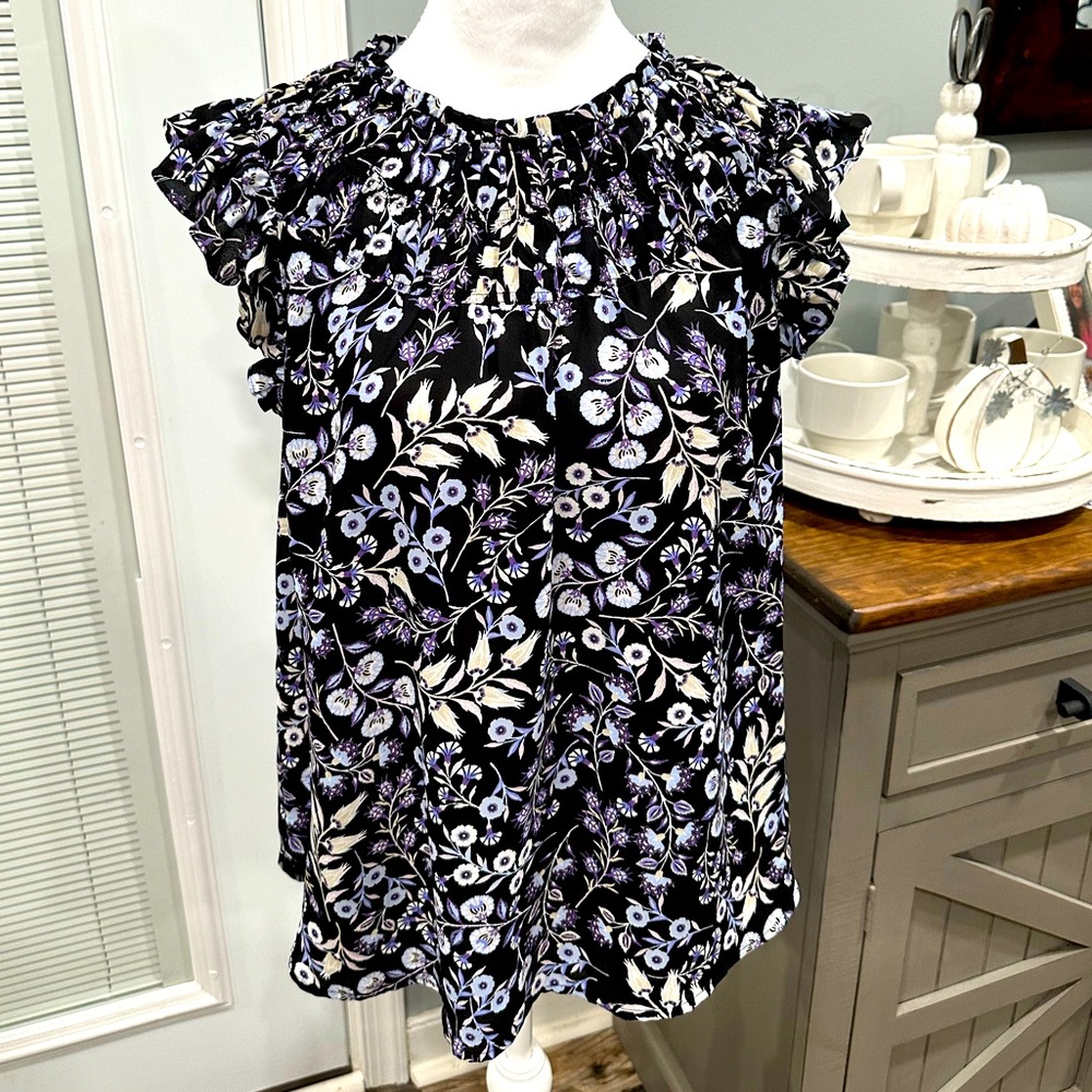 EUC Loft Flutter Sleeve Blouse